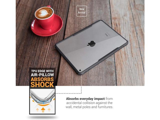 TineeOwl iPad 9/8/7 (10.2-Inch, 2021/2020/2019 Model, 9th / 8th / 7th Generation) Ultra Slim Clear Case, Flexible TPU, Lightweight, Thin (Black)