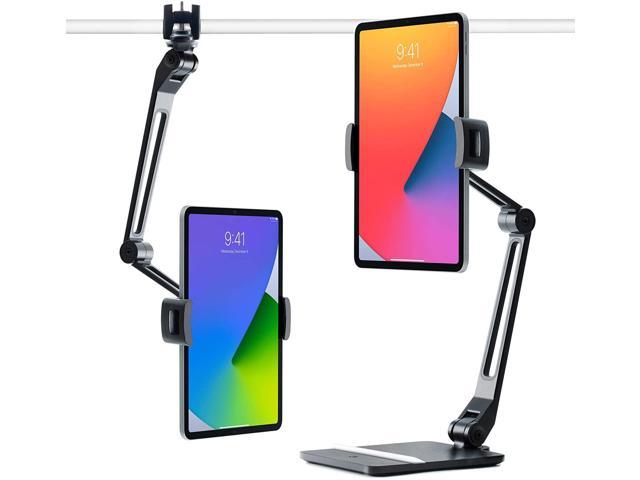 HoverBar Duo for iPad/iPad Pro/Tablets Adjustable Arm with Weighted Base and Surface Clamp Attachments for Mounting iPad