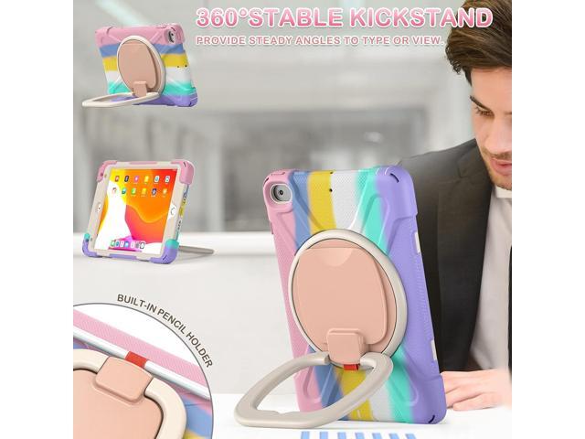 BATYUE iPad mini 5 Case - iPad mini 4 Case; Heavy Shockproof Drop Case with Pencil Holder/ 360° Swivel Stand/Shoulder Strap; Cover for iPad mini...