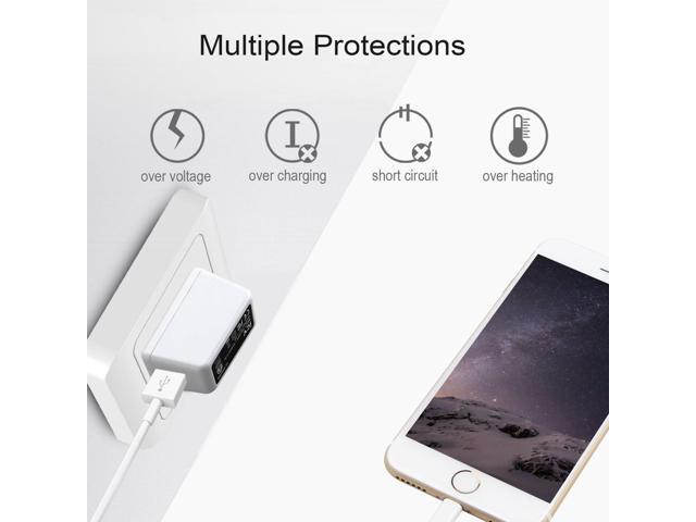 icv USB Wall Charger 5V 2A 10W AC Power Adapter with US Plug for Phone, Tablet and Other Related USB Powered Devices Small and Lightweight ...
