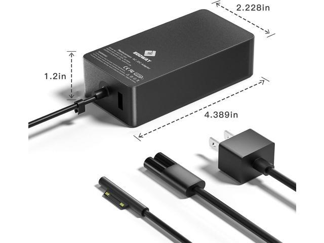 Surface Book 3 & Pro 127W 15V 8A AC Power Adapter - Compatible with Surface Pro X 7 6 5 4 3, Book 3 2 1, Laptop Studio 4 3 2 1, Go with 6ft Power Cord