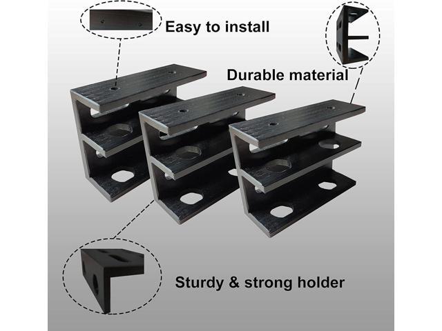 PIAOLGYI Under Desk Double Decker Laptop Holder Mount with Screw,Under Desk Laptop Mount Bracket,Add On Under Table Laptop/Keyboard Storage3 Pcs