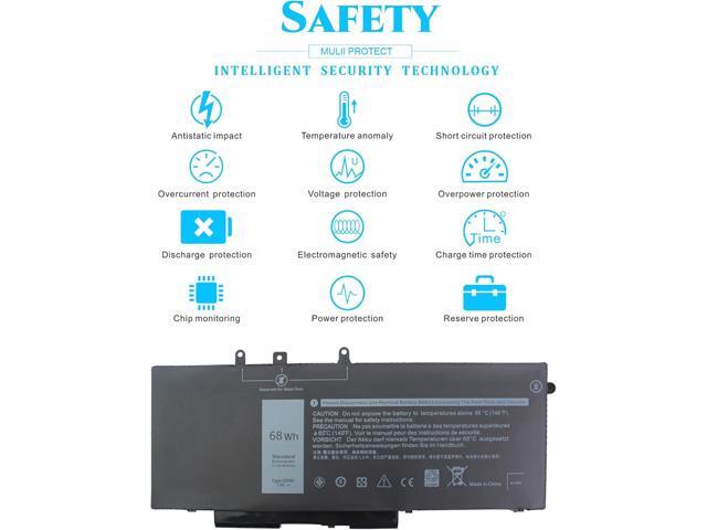 68Wh GJKNX Battery Replacement Dell Latitude 5480 Laptop Battery for Latitude 5580 5280 5488 5590 5591 5490 5491 5495 E5480 E5580 E5490 E5590...