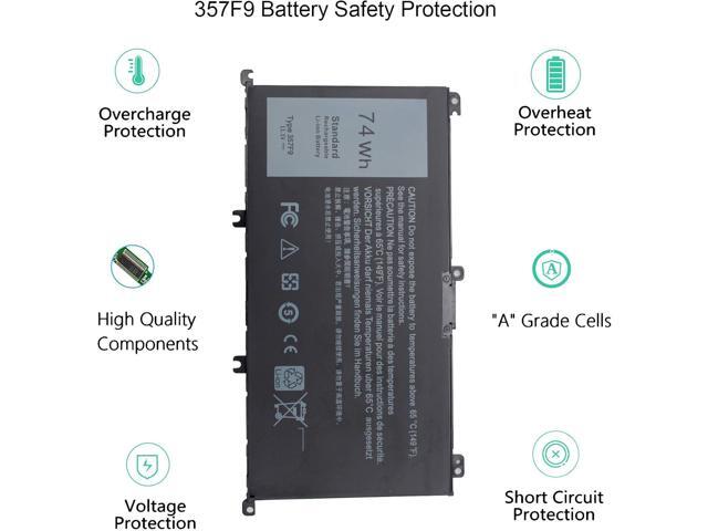 74WH 357F9 Laptop Battery for Dell Inspiron 15 7000 Gaming 15 7559 7557 5576 5577 7566 7567 7759 INS15PD Series P65F P57F 071JF4 0GFJ6 0357F9 11.1V