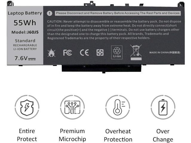 TREE. NB Battery for Dell Latitude E7470 E7270 7470 7270 7.6V 55Wh Battery Type MC34Y 242WD 1w2y2 J60J5
