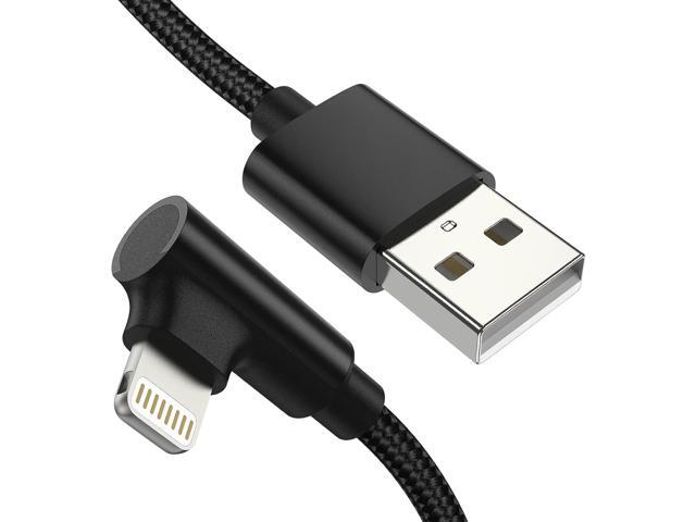 1ft Right Angle Lightning Cable Short, 3 Pack Braided Fast Charging USB to iPhone Charger Cord 90 Degree Compatible with Apple iPhone 13 12 11 Pro...