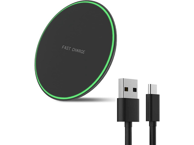 Wireless Charger for Samsung Galaxy S23/S23+/S22/S22+/S21/S20/S20+/S10/S9+/S9/S8/S8+/S7/Note10/Note9/Note8, 15W Wireless Charging Pad with USB-C...