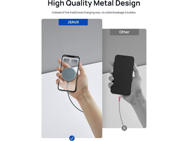 JSAUX Magnetic Wireless Charger Compatible with MagSafe Charger/iPhone 15/15 Pro/15 Plus/15 Pro Max/14/14 Pro/14 Plus/14 Pro Max/13/13 Pro/13 Pro...