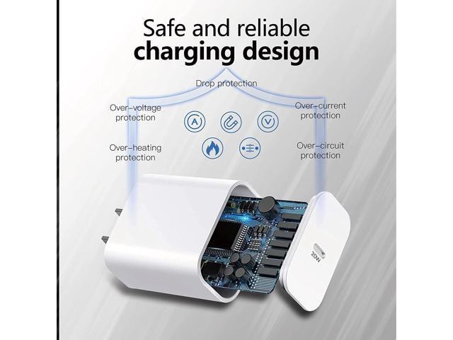 [MFI Certified] iPhone Charger Block USB C Fast Wall Plug with 6ft USB C to Lightning Cable for i Phone/14/13/12/11/pro/pro max/Air pods pro/iPad...