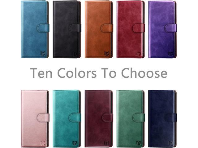 SUANPOT for Samsung Galaxy S22 with RFID Blocking Leather Wallet case Credit Card Holder,Flip Folio Book Phone case Shockproof Cover Women Men for...