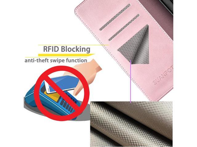 SUANPOT for Samsung Galaxy S23 FE Wallet case RFID Blocking Credit Card Holder,PU Leather Flip Folio Book Phone case Cover Women Men for Samsung...