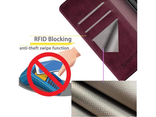 SUANPOT for Samsung Galaxy A14 5G Wallet case with RFID Blocking Credit Card Holder,Flip Book PU Leather Protective Cover Women Men for Samsung A14...
