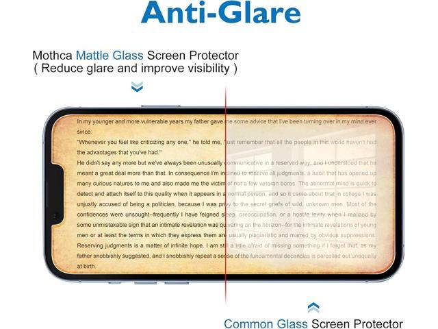 Mothca 2 Pack Matte Glass Screen Protector for iPhone 13 [6.1 inch] with 2 Pack Camera Lens Protector, Anti-Glare & Anti-Fingerprint Tempered Glass...