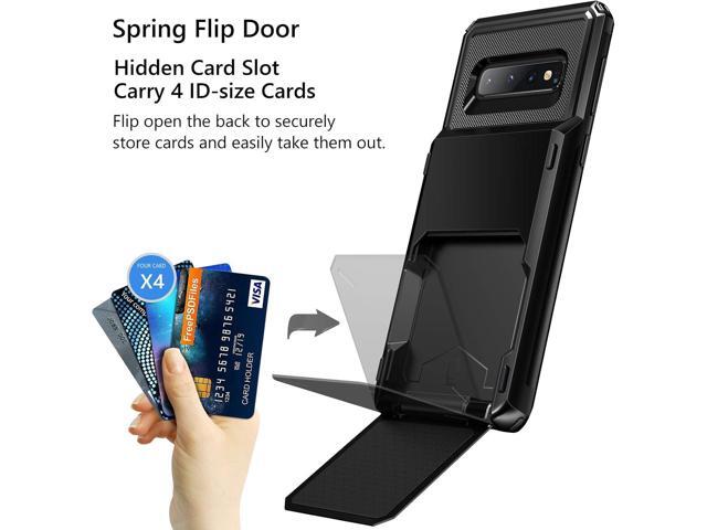 Vofolen Case for Galaxy S10 Plus Case Wallet [4 Card Pocket] Card Holder Slot Anti-Scratch Dual Layer Protective Bumper Tough Rubber Armor Hard...