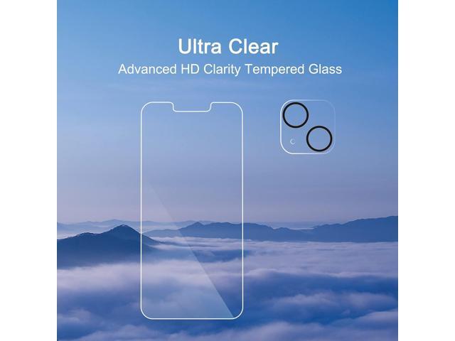 Ailun 2 Pack Screen Protector for iPhone 13 [6.1 inch Display] with 2 Pack Tempered Glass Camera Lens Protector,[9H Hardness]-HD[4 Pack]