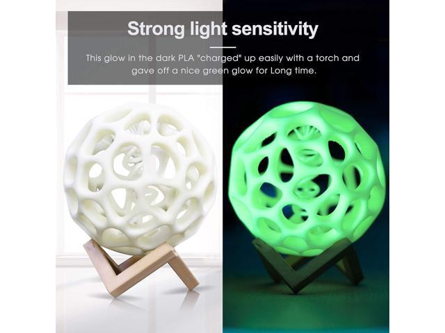 3D Printer Filament, PLA Filament Glow in The Dark, 1.75mm Dimensional Accuracy +/- 0.03 mm, 1 kg Spool
