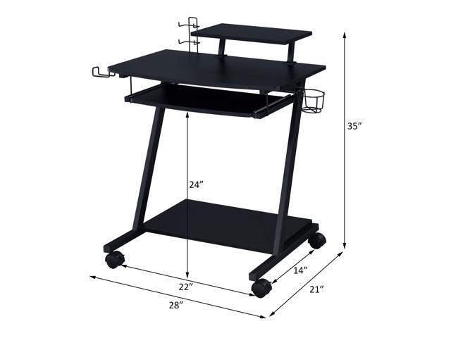 Ordrees Black Finish Gaming Desk