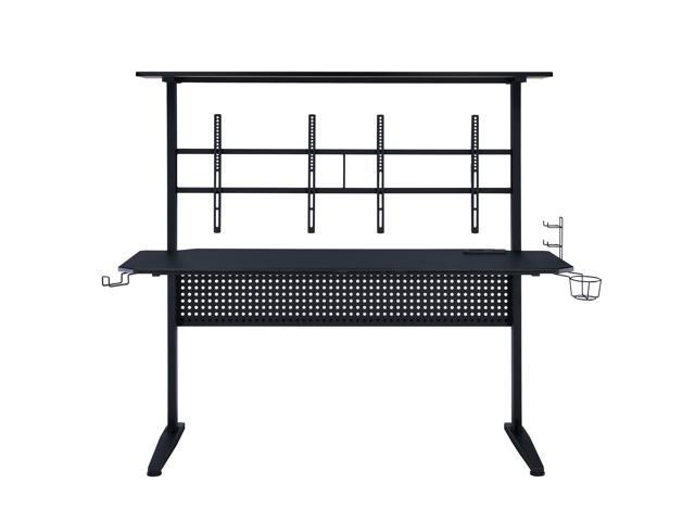 Black Gaming Desk with LED Light