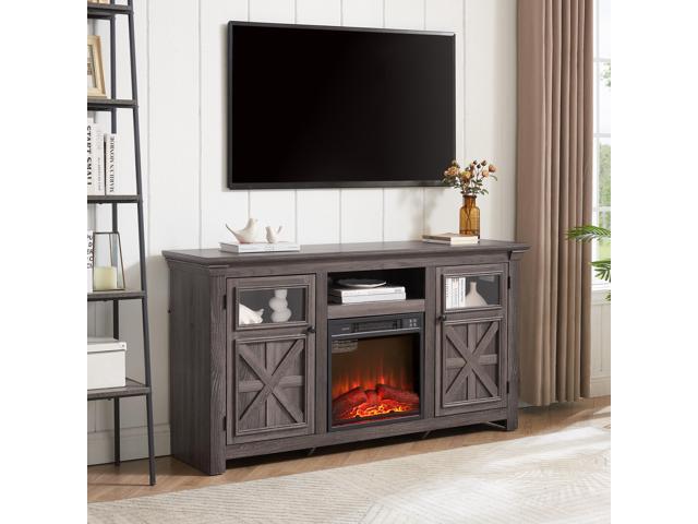 2 Doors Cabinet Farmhouse Cabinet, Farmhouse TV Stand Barn Design,Farmhouse TV Media Stand, Large Barn Inspired Home Entertainment Console with...