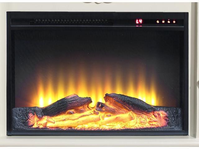 Adara Antique White Finish Fireplace