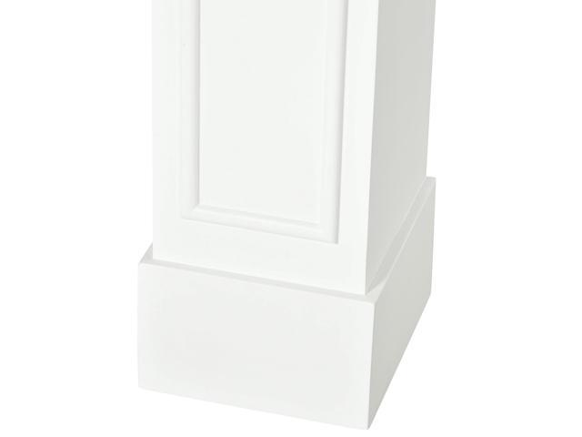 HOMCOM Modern Fireplace Mantel, Surround Mantels for Fireplace with Decorative Pattern Interior Width 29' White