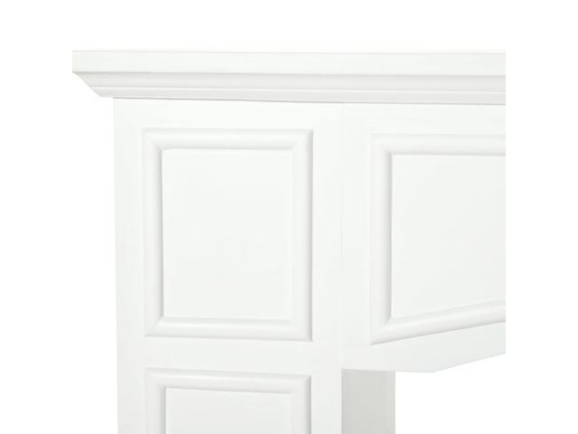 HOMCOM Modern Fireplace Mantel, Surround Mantels for Fireplace with Decorative Pattern Interior Width 29' White