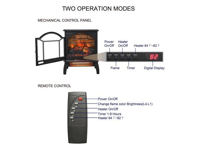 18 inch 3D Flame Electric Infrared Quartz Fireplace Stove with remote control