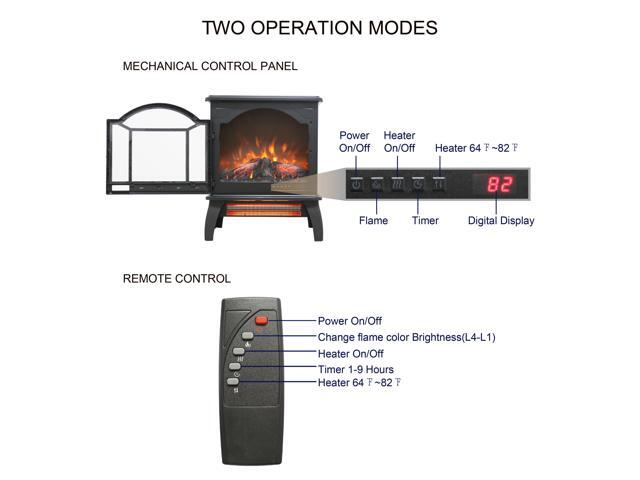 18 inch 3D Flame Electric Infrared Quartz Fireplace Stove with remote control