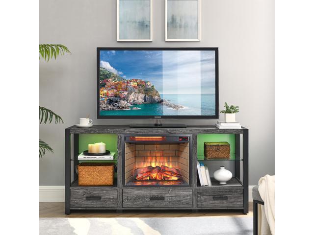 23 inch infrared quartz heater fireplace insert -woodlog version with brick