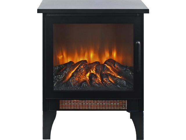 17 inch Freestanding Electric Fireplace Stove heater with 3D Flame effect