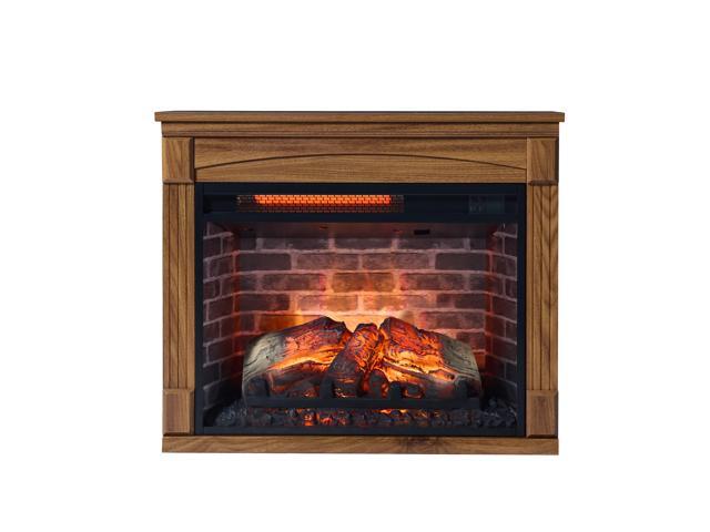 28 inch TV media entertainment center With electric fireplace