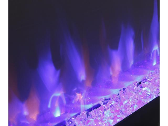 Smart 60' WiFi-Enabled Electric Fireplace Heater, Recessed in-Wall and Wall-Mounted