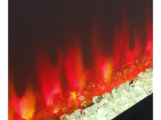 Smart 60' WiFi-Enabled Electric Fireplace Heater, Recessed in-Wall and Wall-Mounted