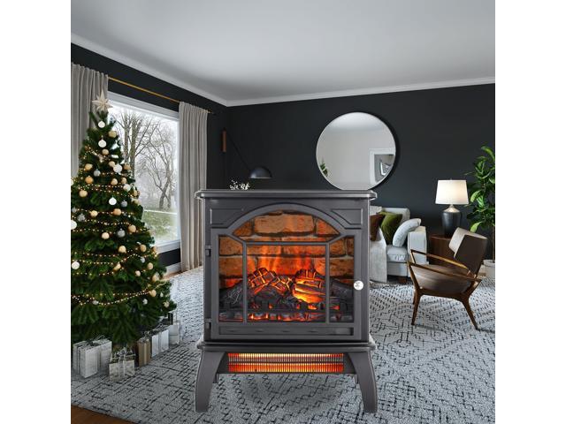 18 inch 3D Flame Electric Infrared Quartz Fireplace Stove with remote control