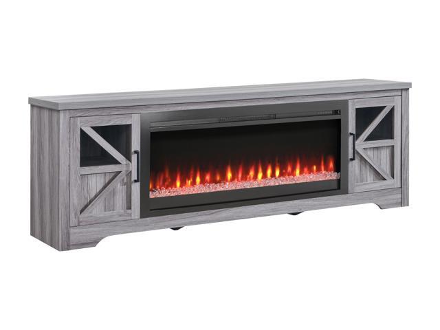 75' Fireplace TV Stand for TVs up to 80',with 44' Electric Fireplace