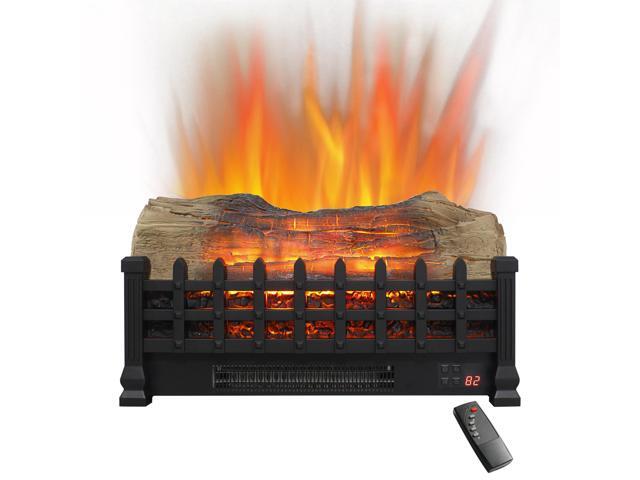 20 inch Electric Fireplace 3D Log set insert, Free Standing Fireplace Heater for Indoor
