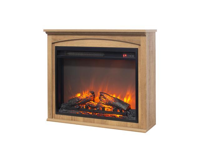 28 inch TV media entertainment center With electric fireplace