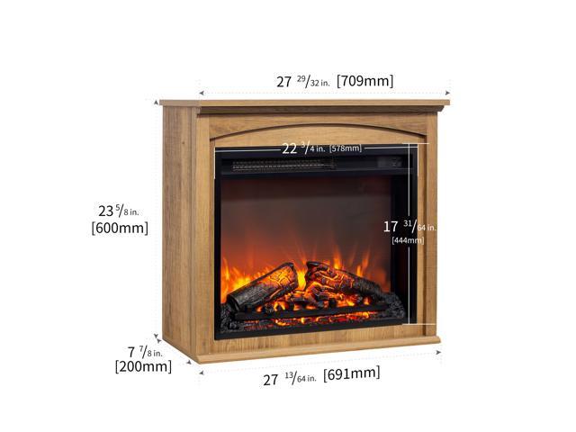 28 inch TV media entertainment center With electric fireplace