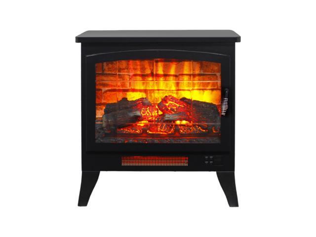 21 inchThree-sided Freestanding Electric Fireplace Stove heater with 3D Flame effect with remote control