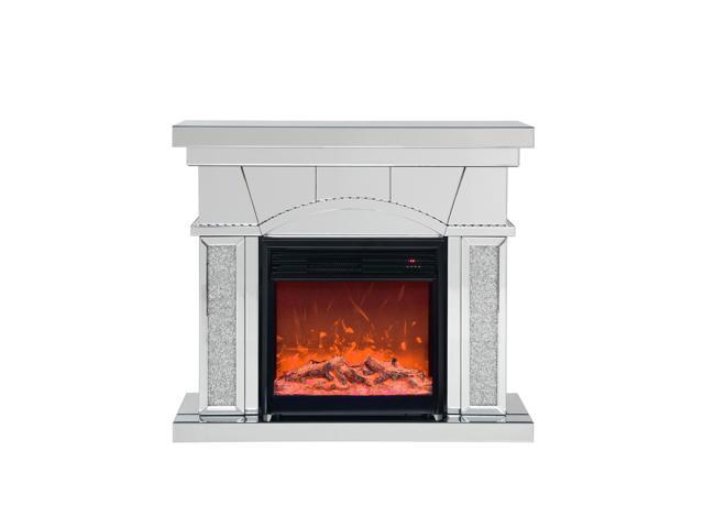W 46' X D 12.5' X H 41' Dome door acrylic mirror fireplace cabinet, TV fireplace cabinet