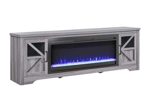 75' Fireplace TV Stand for TVs up to 80',with 44' Electric Fireplace