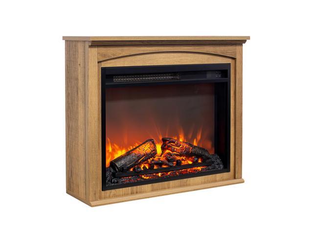 28 inch TV media entertainment center With electric fireplace