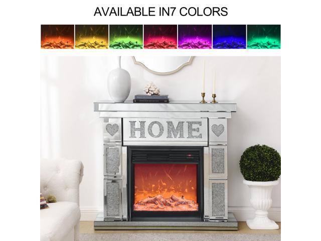 W 46' X D 12.6 X H 41 ' Acrylic diamond mirror fireplace cabinet, TV fireplace cabinet