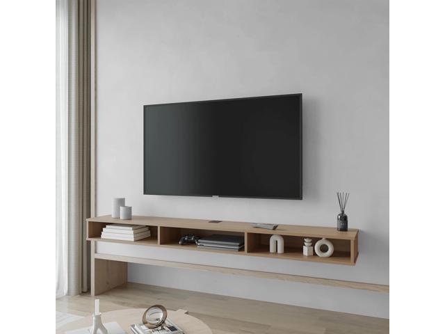 Ash Wood TV Stand with Open Storage