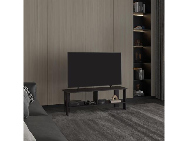 Navia 47' Wide Tv Stand with Two Shelves, for Living room, Bedroom, Entertainment Black Wengue