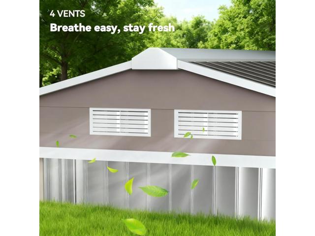 Garden Storage Shed Outdoor Storage Shed Metal Garden Tool Storage Shed with Sloped Roof