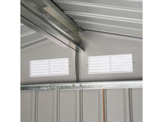 7' x 4' Outdoor Storage Shed, Garden Tool House w/ Foundation Kit Vents