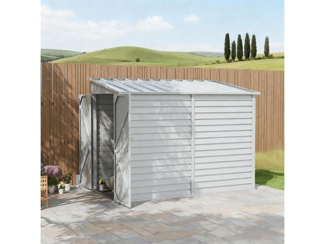 Garden Shed Lockable Garden & Yard Tool & Outdoor Storage Shed Metal Storage Shed