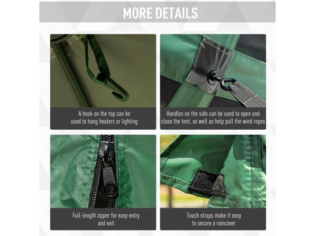 Outsunny Pop Up Camping Canopy Gazebo Screen Shelter Tent with Single Person Easy Set-Up, Ventilating Mesh, Portable Carry Bag for Outdoor Camping...