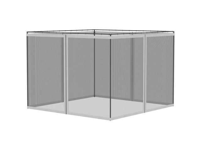 Outsunny 10' x 13' Replacement Mesh Sidewall Netting for Patio Gazebos and Canopy Tents with Zippers (Sidewall Only), White